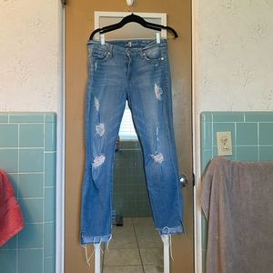 7 for all mankind skinny ankle jeans